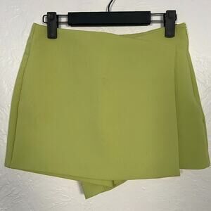 Zara Asymmetric Wrap Skort S Lime Green Mini Blogger Fav Y2K